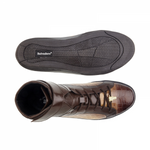 Belvedere George Crocodile & Calfskin High Top Sneakers Taupe / Brown