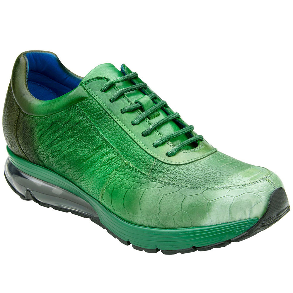 Belvedere George Genuine Ostrich Sneakers Multi Pine (E16)