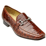Belvedere Gerald Alligator Bit Loafers Peanut
