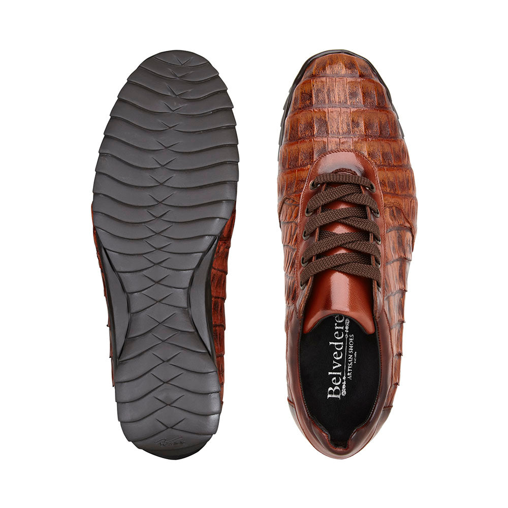Belvedere Germano Caiman Crocodile Sneakers Antique Sport