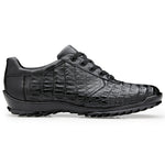 Belvedere Germano Caiman Crocodile Shoes Black