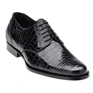 Belvedere Gino Crocodile Shoes Black