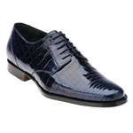 Belvedere Gino Crocodile Shoes Navy
