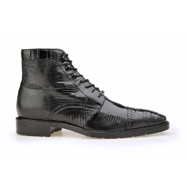 Belvedere Giuseppe Crocodile & Lizard Boots Black