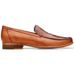 Belvedere Gosto Caiman Crocodile & Calfskin Loafers Antique Brandy