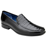 Belvedere Gosto Caiman Crocodile & Calfskin Loafers Black