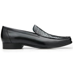 Belvedere Gosto Caiman Crocodile & Calfskin Loafers Black