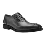 Belvedere Grant Caiman & Calfskin Oxfords Charcoal Black
