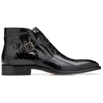 Belvedere Gregg Ostrich Ankle Boots Black