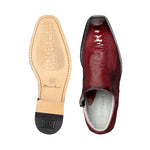 Belvedere Gregg Ostrich Ankle Boots Scarlet Red