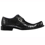 Belvedere Hunter Ostrich Leg / Calfskin Shoes Black