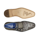 Belvedere Hurricane Caiman Monk Strap Shoes Gray