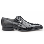 Belvedere Isola Ostrich Quill Dress Shoes Black