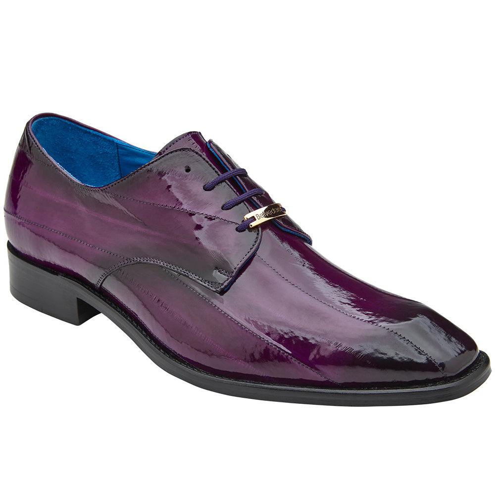 Belvedere Italo Genuine Eel Shoes Antique Purple (D05)