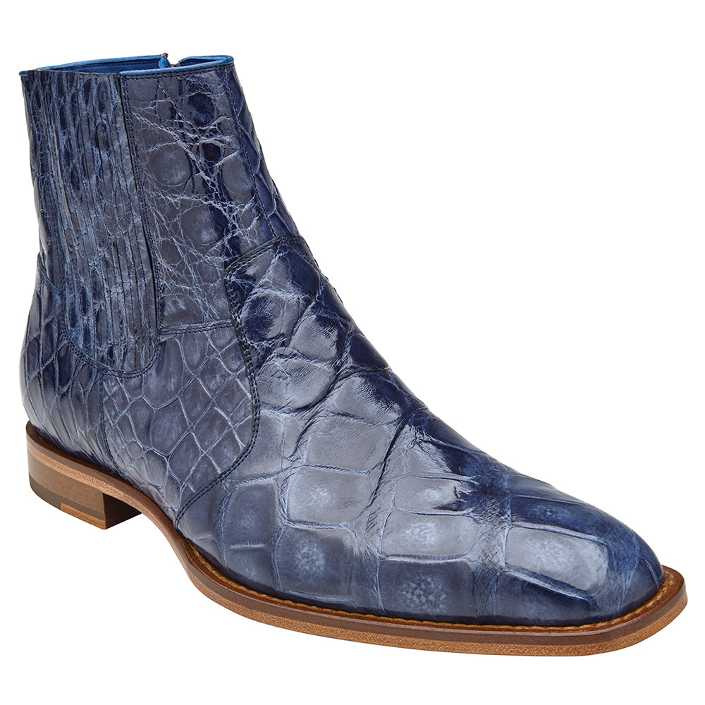 Belvedere Ivan Alligator Boots Sky Blue