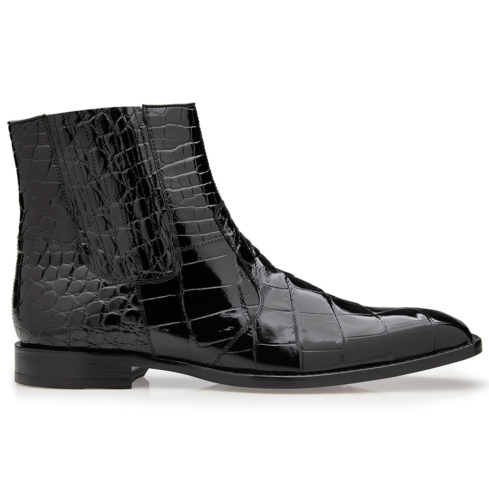 Belvedere Ivan Alligator Chelsea Boots Black