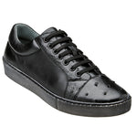 Belvedere Jacob Ostrich & Calfskin Sneakers Black