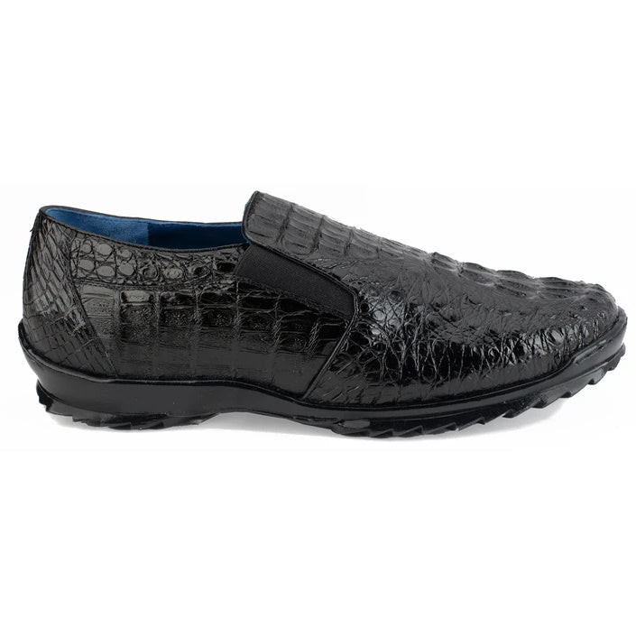 Belvedere Jasper Caiman Hornback Shoes Black