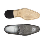 Belvedere Josh Ostrich Monk Strap Shoes Gray (114011)