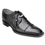 Belvedere Karmelo Lizard Cap Toe Shoes Black