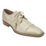 Belvedere Karmelo Lizard Cap Toe Shoes Bone