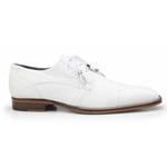Belvedere Karmelo Lizard Cap Toe Shoes White