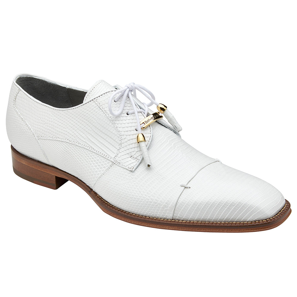 Belvedere Karmelo Lizard Shoes White