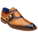 Belvedere King Eel Monk Strap Shoes Antique Camel