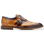 Belvedere King Eel Monk Strap Shoes Antique Camel