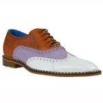 Belvedere Kurt Ostrich / Suede / Calfskin Shoes Almond / Plum / White