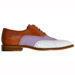 Belvedere Kurt Ostrich / Suede / Calfskin Shoes Almond / Plum / White