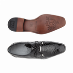 Belvedere Lago Alligator Dress Shoes Black (14010)