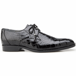 Belvedere Lago Alligator Dress Shoes Black