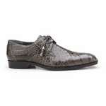 Belvedere Lago Alligator Dress Shoes Gray