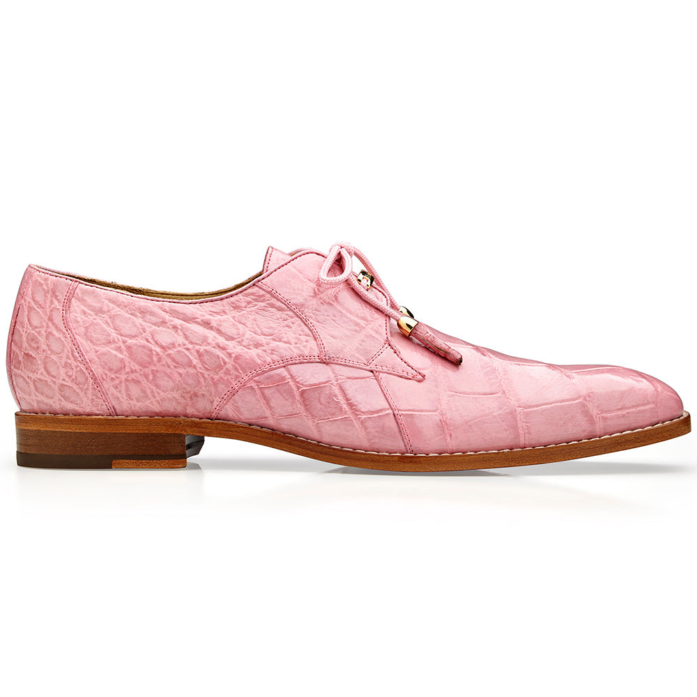 Belvedere Lago Genuine American Alligator Shoes Pink