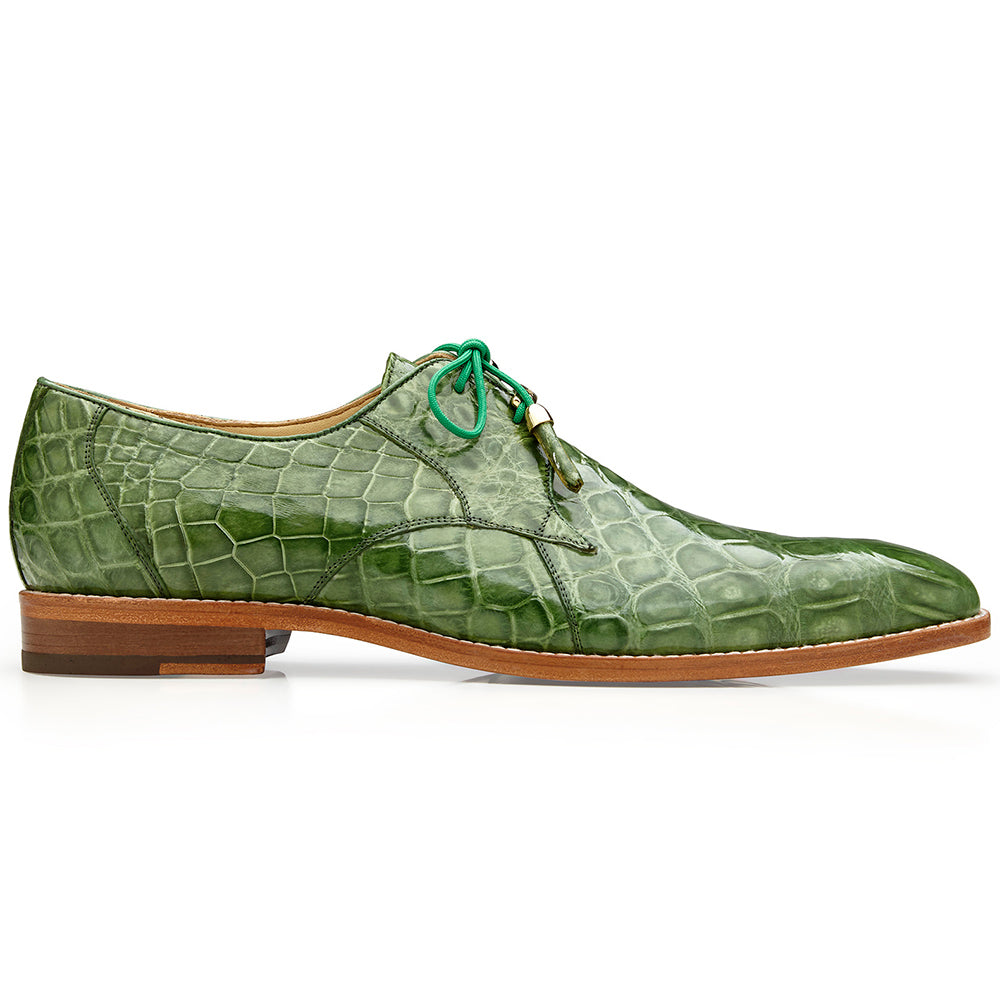 Belvedere Lago Genuine American Alligator Shoes Pistacchio