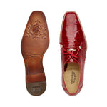 Belvedere Lago Genuine American Alligator Shoes Red