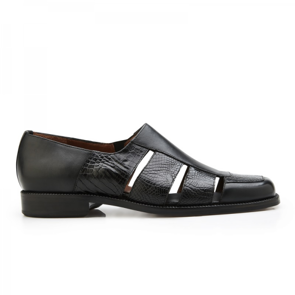 Belvedere Alligator & Calfskin Sandals