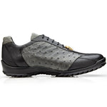 Belvedere Lando Genuine Ostrich Leg / Calfskin Sneakers Black / Grey