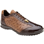 Belvedere Lando Genuine Ostrich Leg / Calfskin Sneakers Brown / Tabac