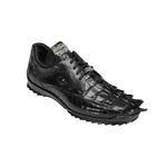 Belvedere Lazzaro Hornback & Ostrich Sneakers Black