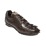 Belvedere Lazzaro Hornback & Ostrich Sneakers Brown
