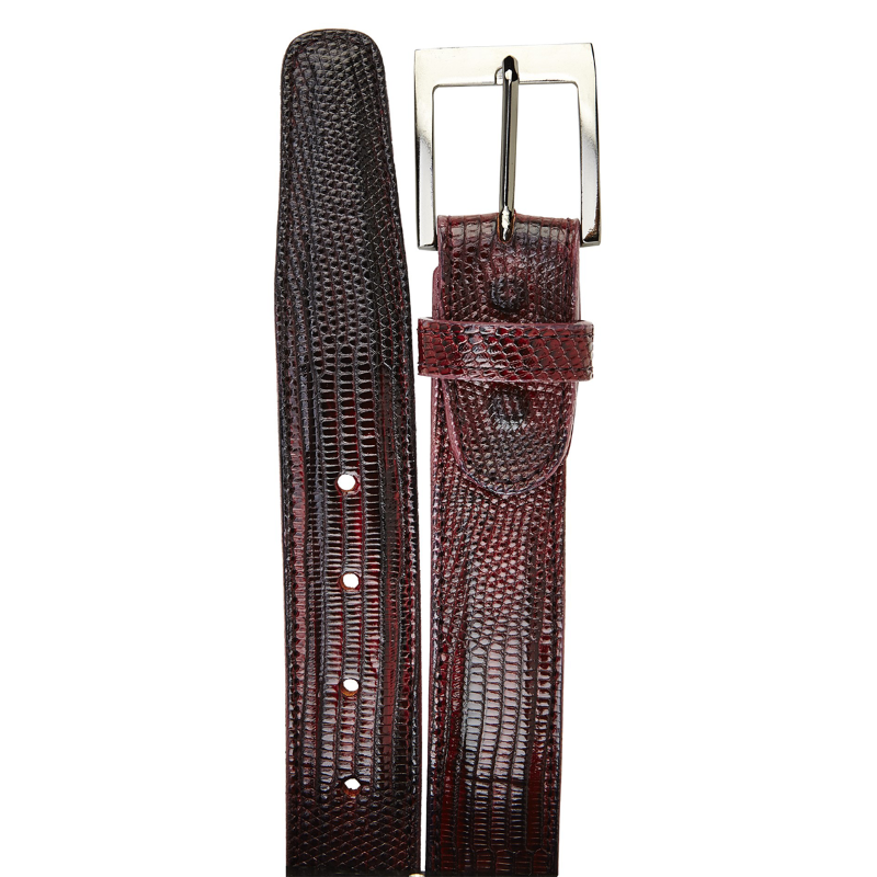 Belvedere Lizard Belt Antique Dark Burgundy