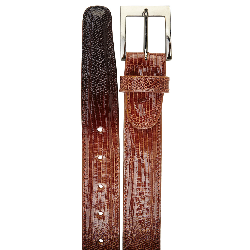Belvedere Lizard Belt Antique Peanut