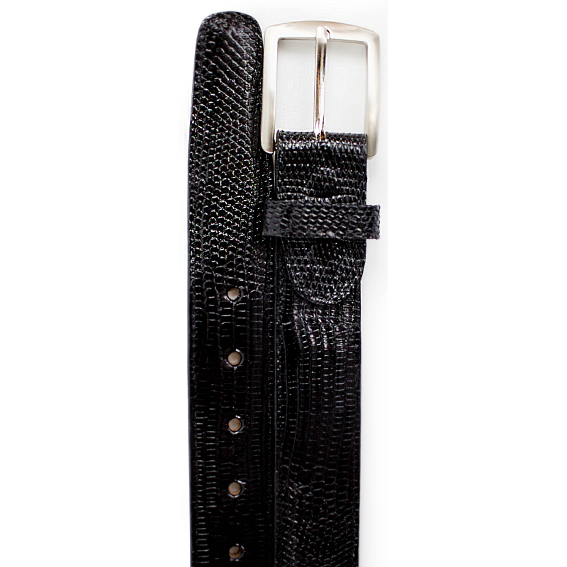 Belvedere Lizard Belt Black