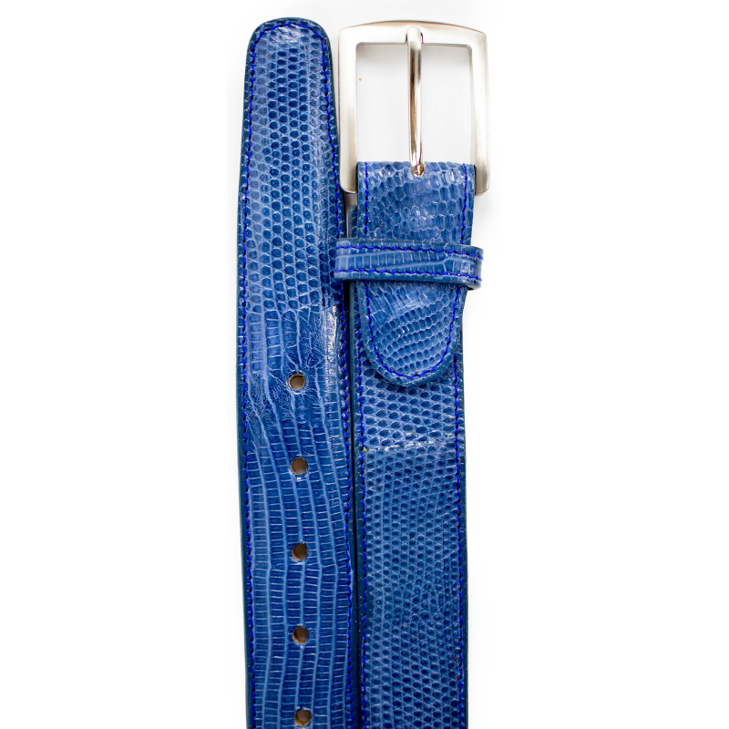 Belvedere Lizard Belt Blue Jean