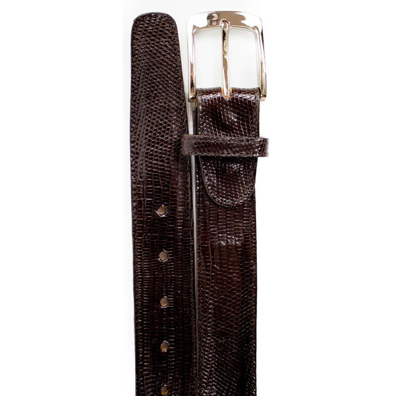 Belvedere Lizard Belt Brown