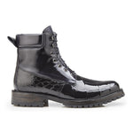 Belvedere Logan Alligator & Calfskin Boots Black