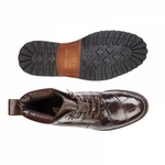 Belvedere Logan Alligator & Calfskin Boots Chocolate