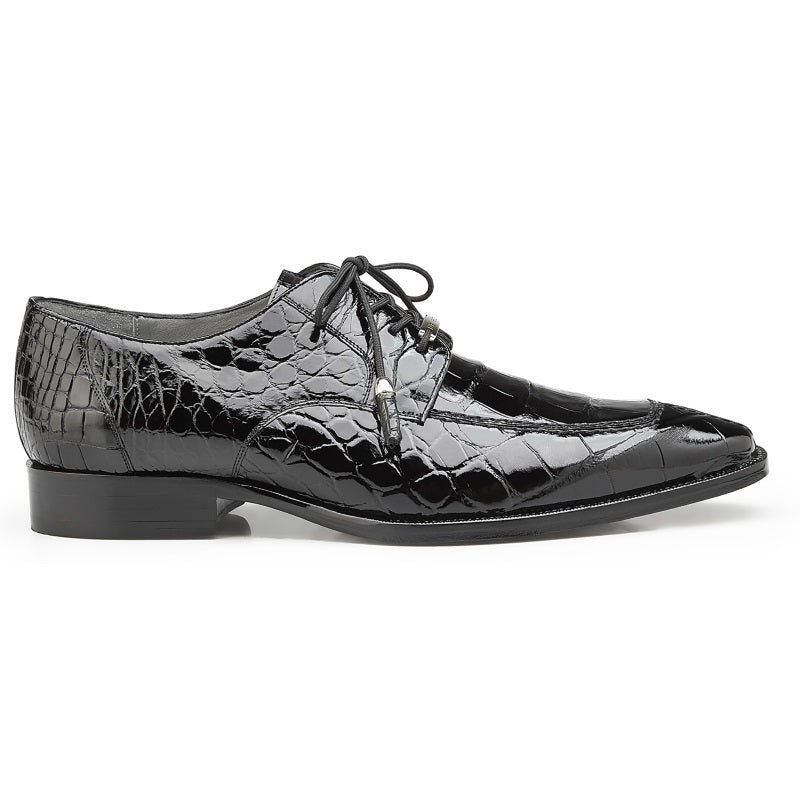 Belvedere Lorenzo Alligator Shoes Black